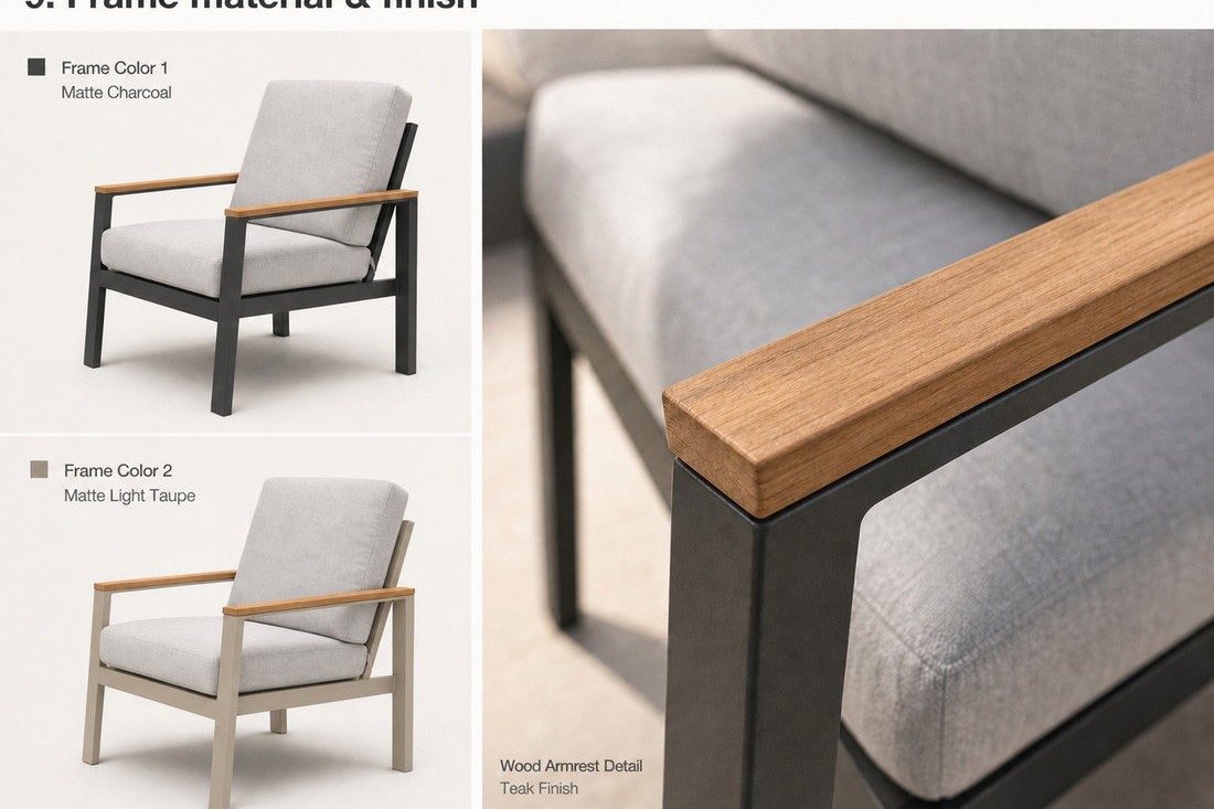 Frame colour and finish on outdoor furniture