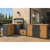 Modular Outdoor Kitchen | Aluminium Cabinets with Rock Plate Countertops, Sink, Grill and Bar Units for Terraces and Pool Decks