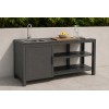 Modular Outdoor Kitchen | Four Aluminium Units with Rock Plate Tops: Sink Cabinet, Storage Table, Barbecue and Corner Units
