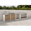 Modular Outdoor Kitchen | Aluminium or Galvanised Steel Units with Brushed Stainless Steel Worktops