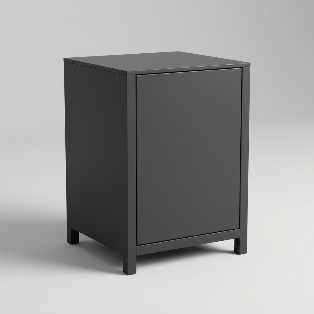 Closed outdoor kitchen storage cabinet with a plain finished top and no separate worktop