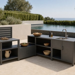 Modular Outdoor Kitchen | Six Unit Range in Aluminium, Aluminium with Steel Fixings or All Steel