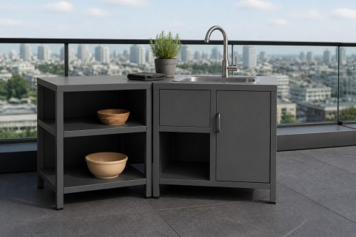 Modular Outdoor Kitchen | Six Unit Range in Aluminium, Aluminium with Steel Fixings or All Steel