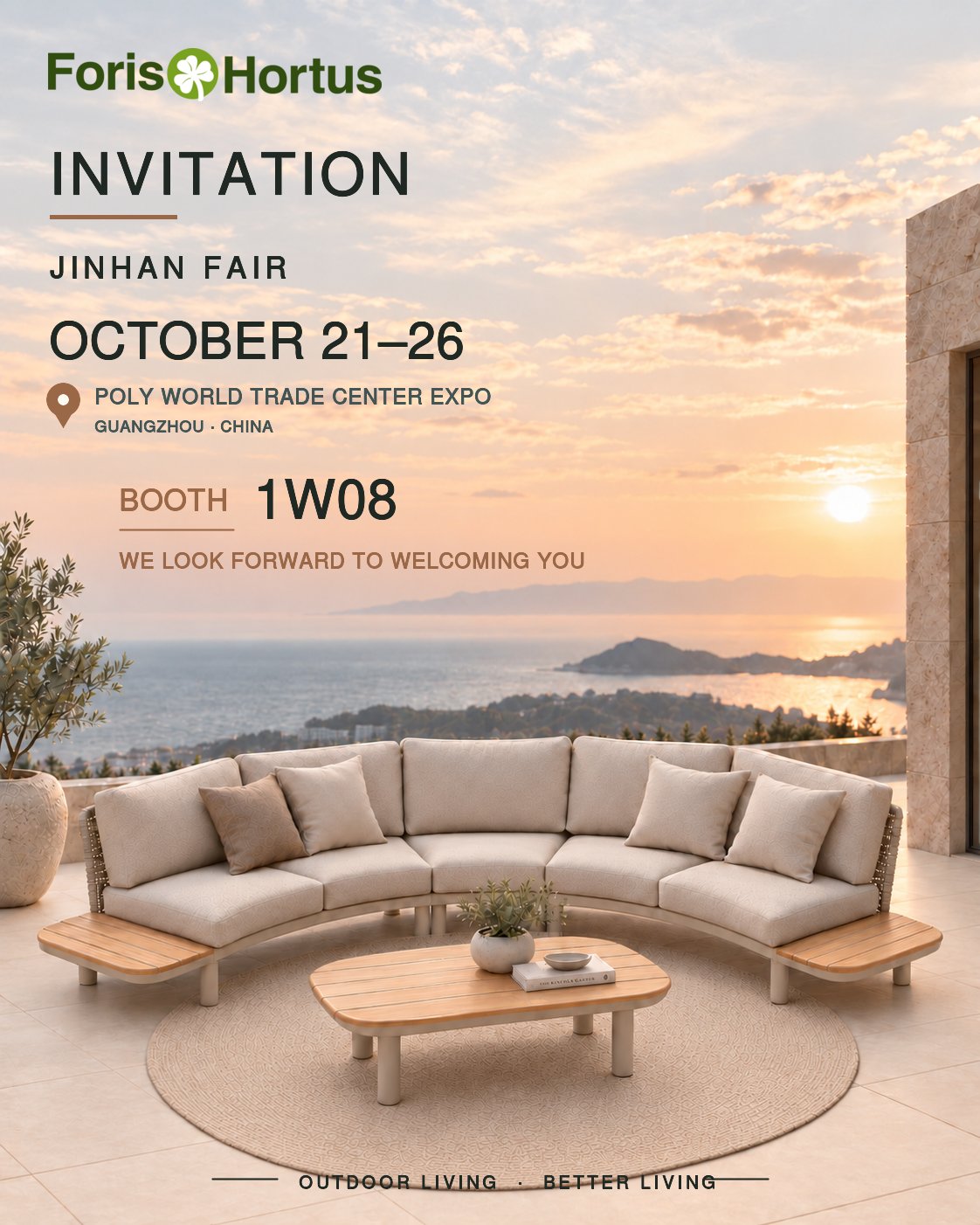 Jinhan Fair 2026 invitation - Foris Hortus, October 21-26, Booth 1W08, Poly World Trade Center Expo, Guangzhou
