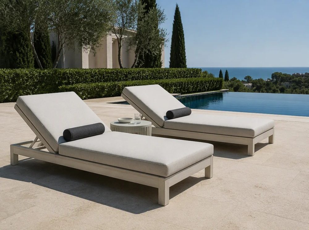 What are the cushions and sling fabrics made of?