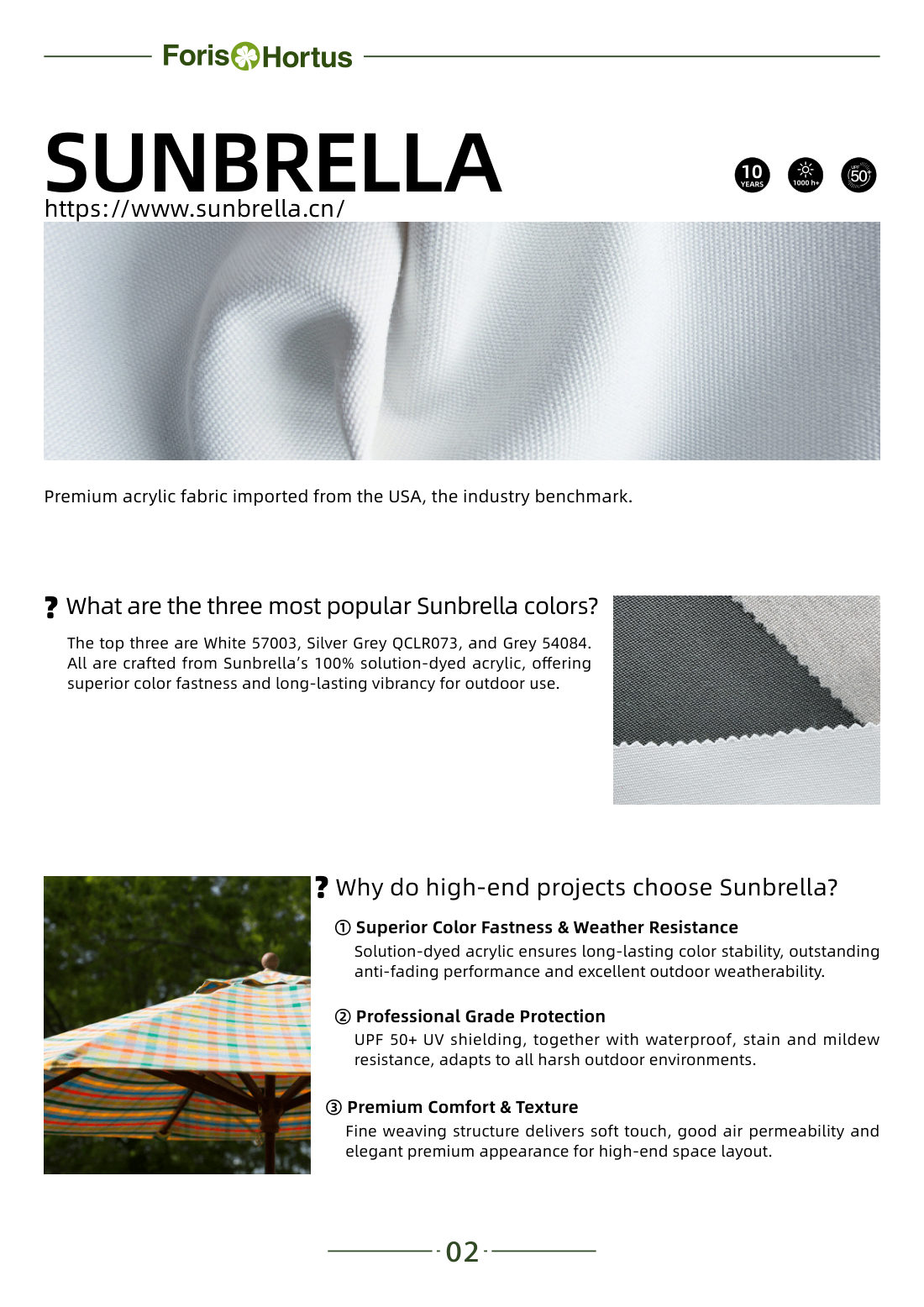 Foris Hortus umbrella catalog page 5