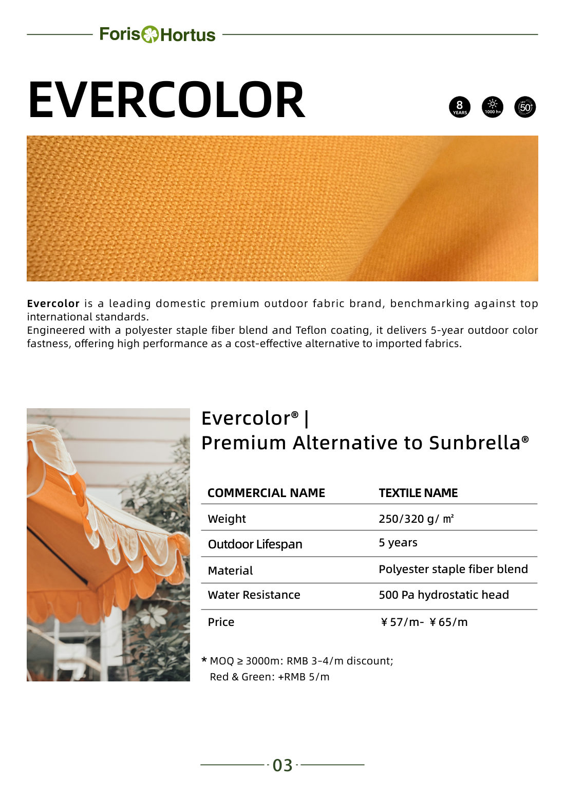 Foris Hortus umbrella catalog page 6