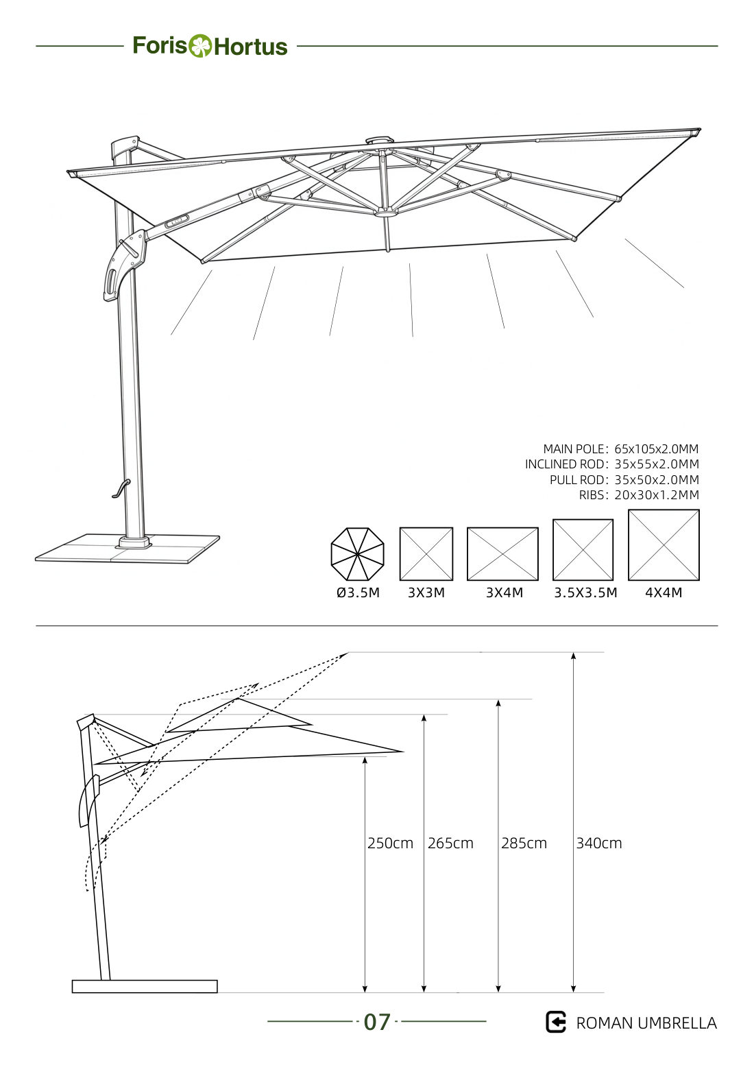 Foris Hortus umbrella catalog page 10