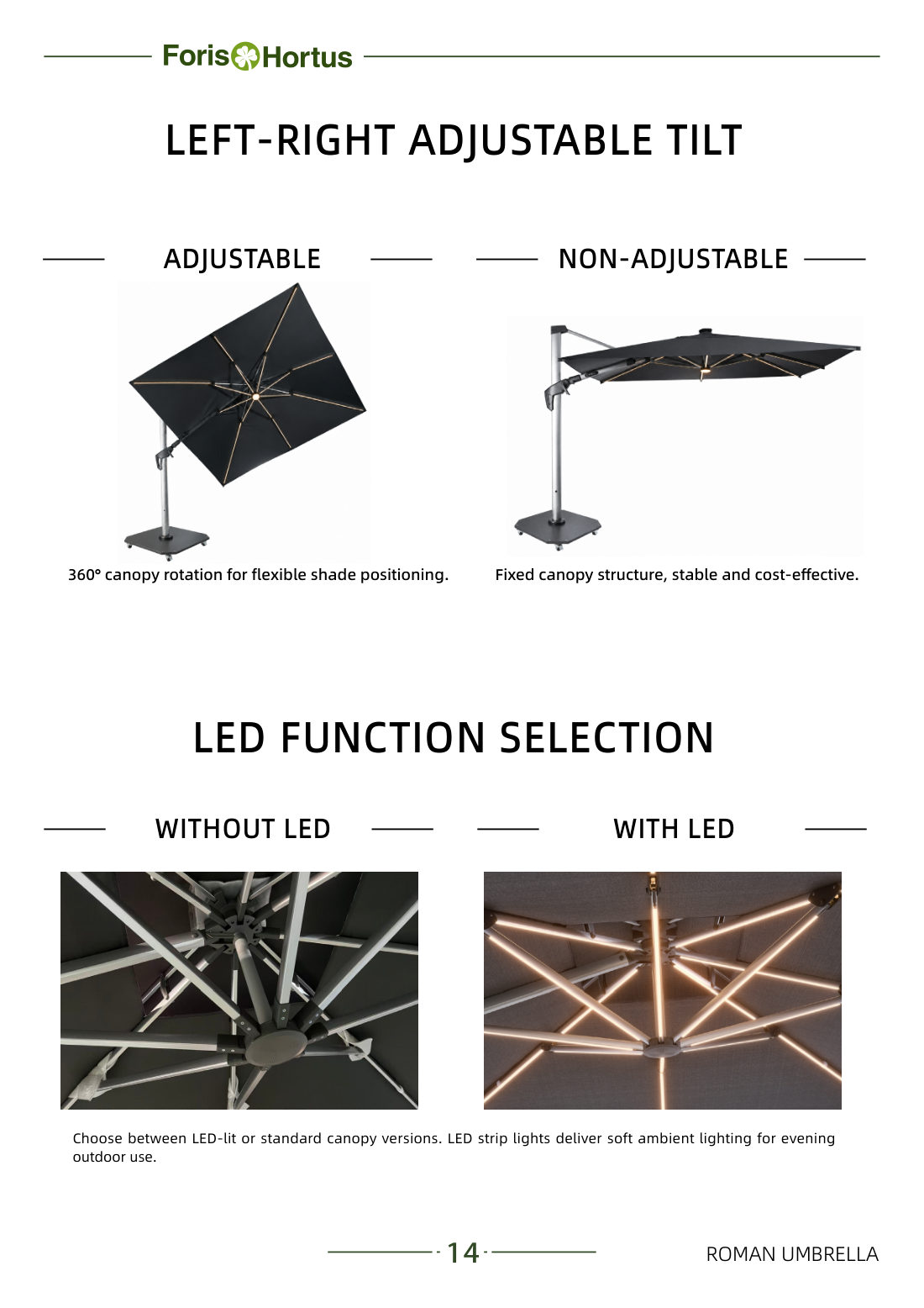 Foris Hortus umbrella catalog page 17
