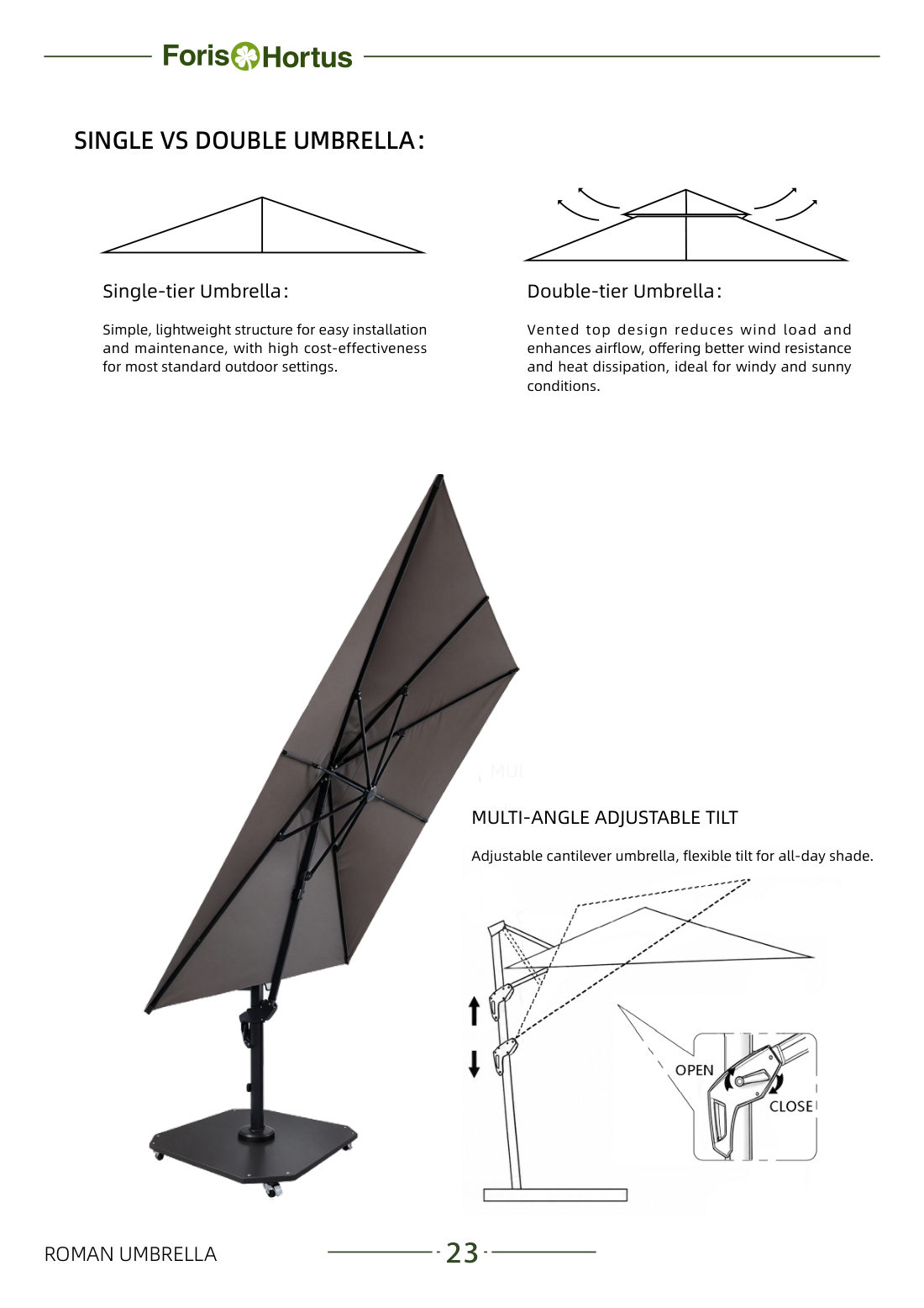 Foris Hortus umbrella catalog page 26