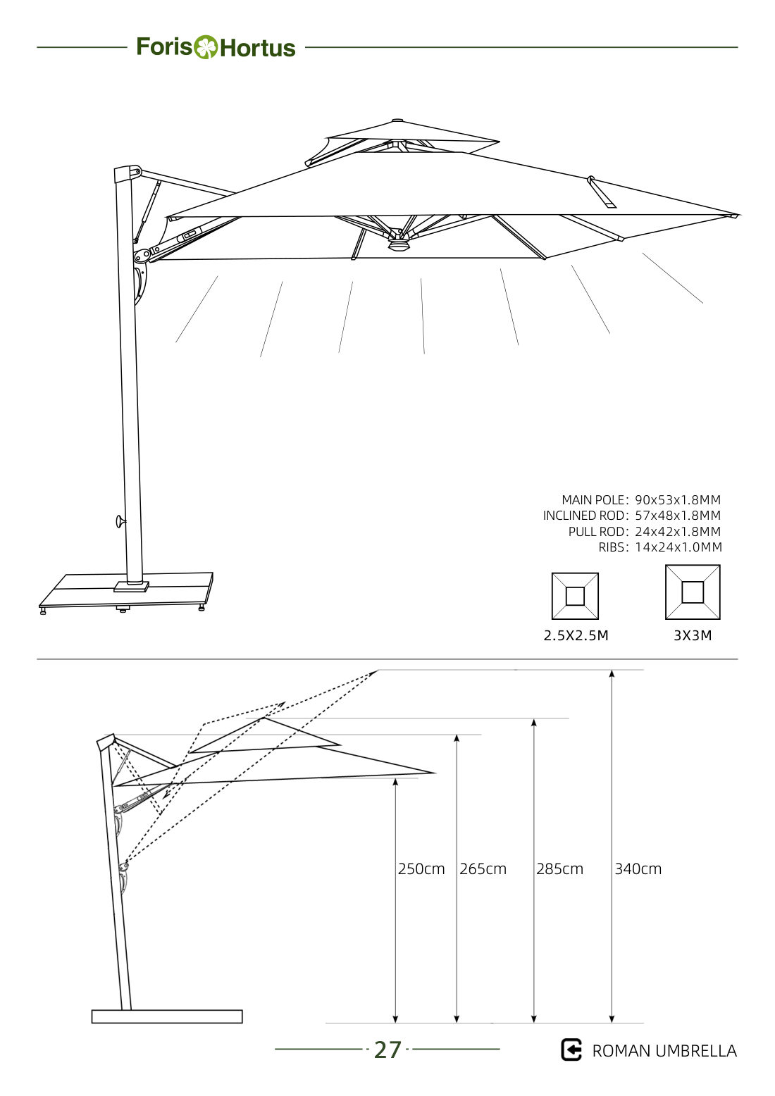 Foris Hortus umbrella catalog page 30