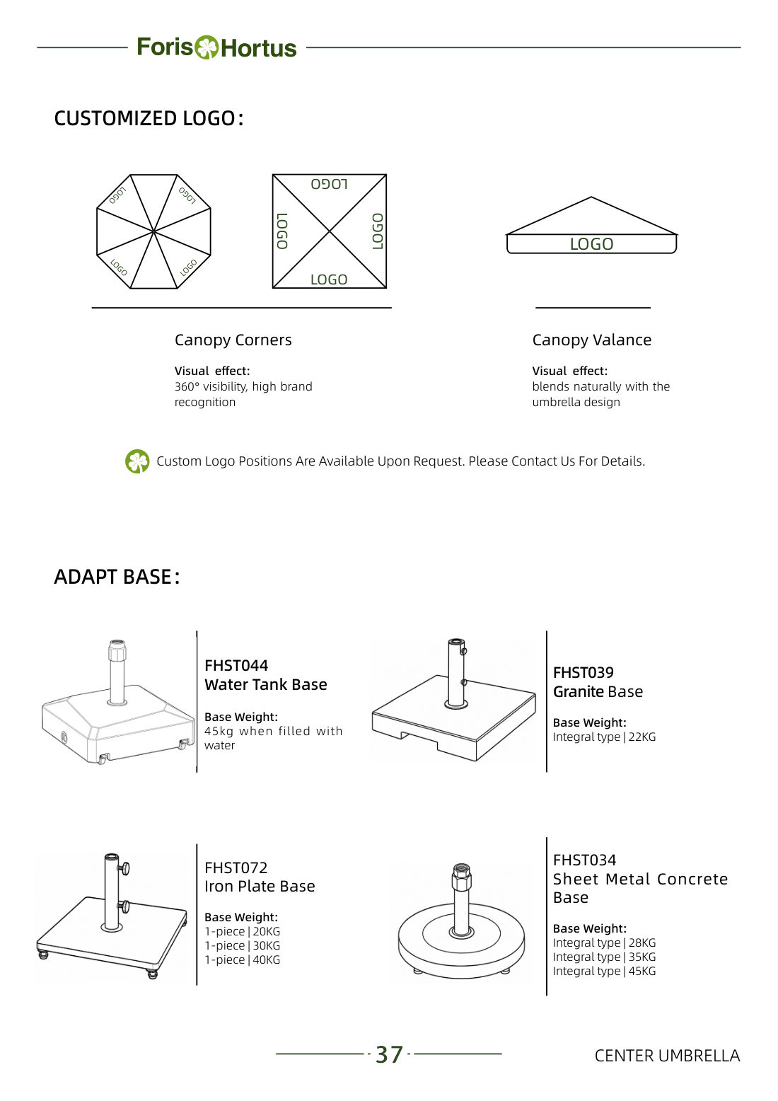 Foris Hortus umbrella catalog page 40