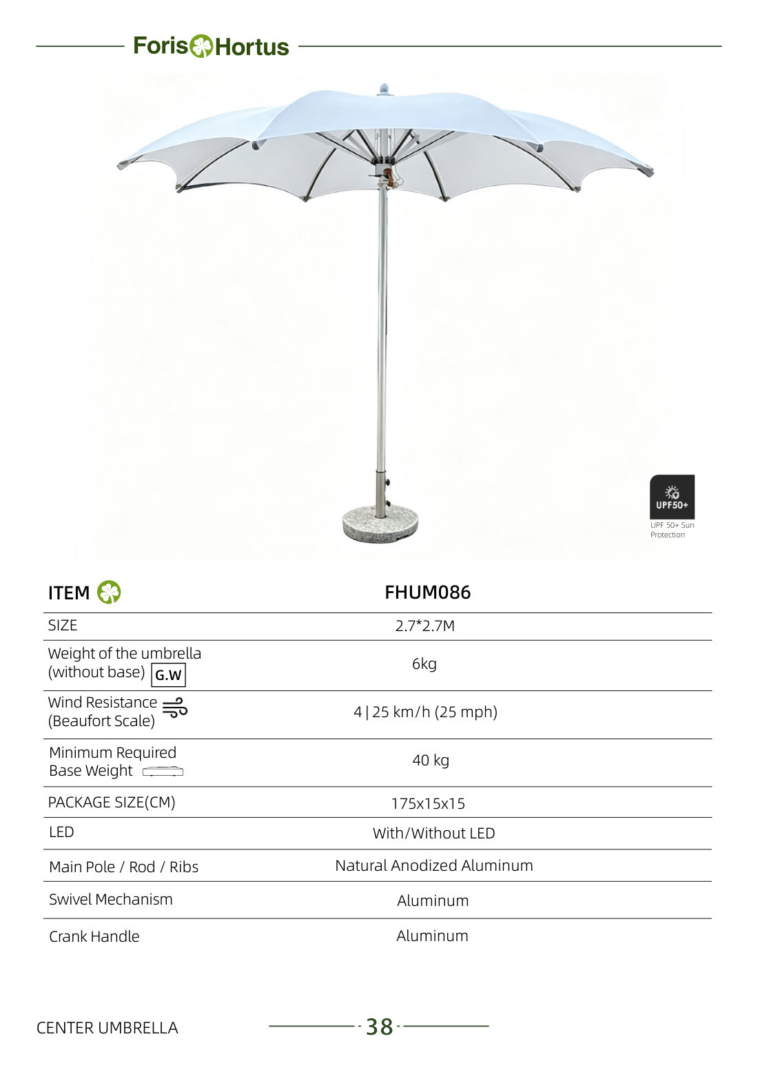 Foris Hortus umbrella catalog page 41