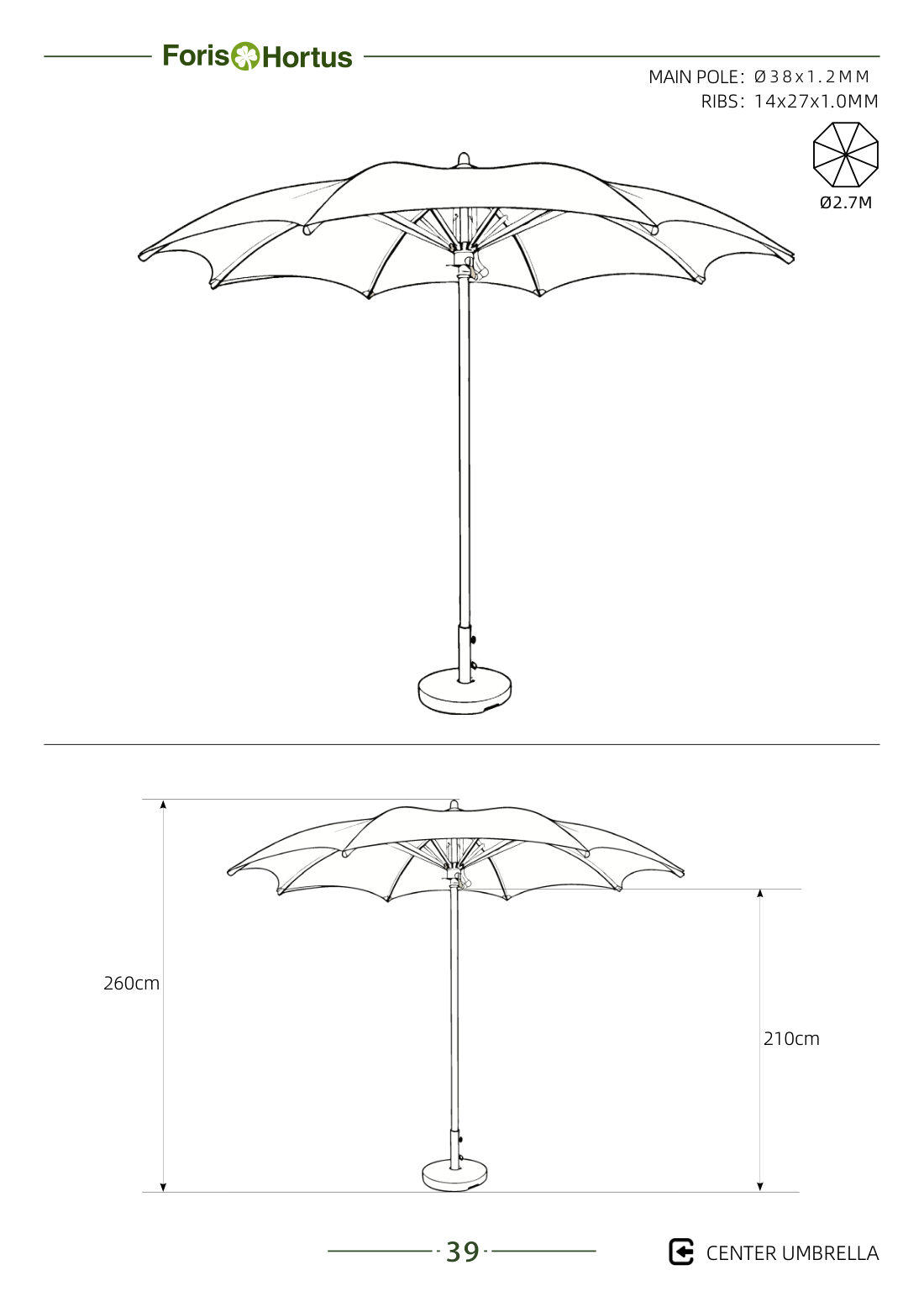 Foris Hortus umbrella catalog page 42