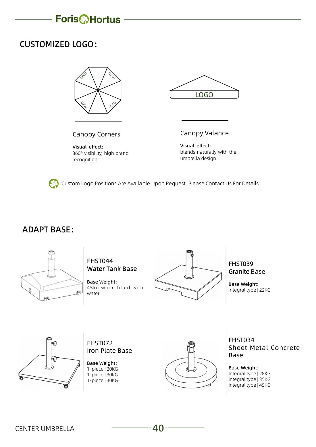Foris Hortus umbrella catalog page 43