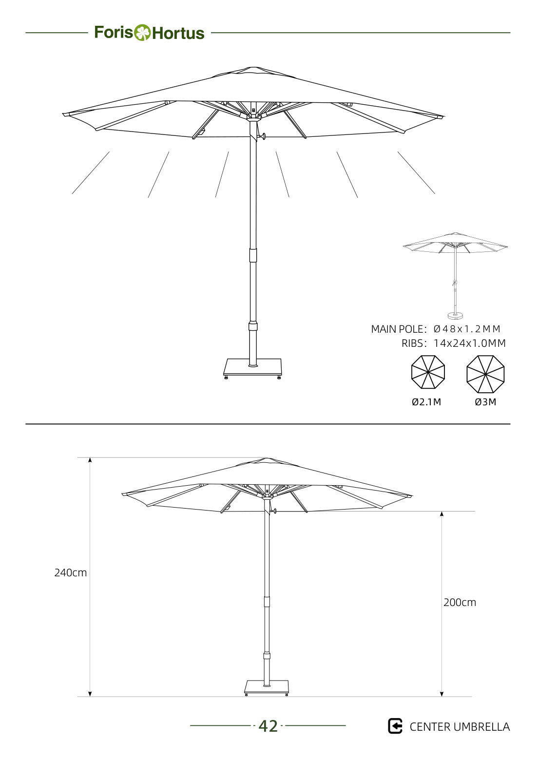 Foris Hortus umbrella catalog page 45