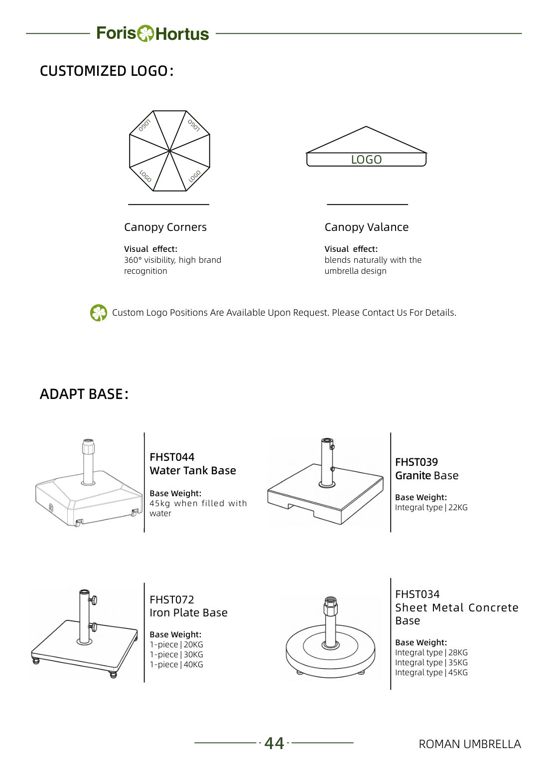 Foris Hortus umbrella catalog page 47