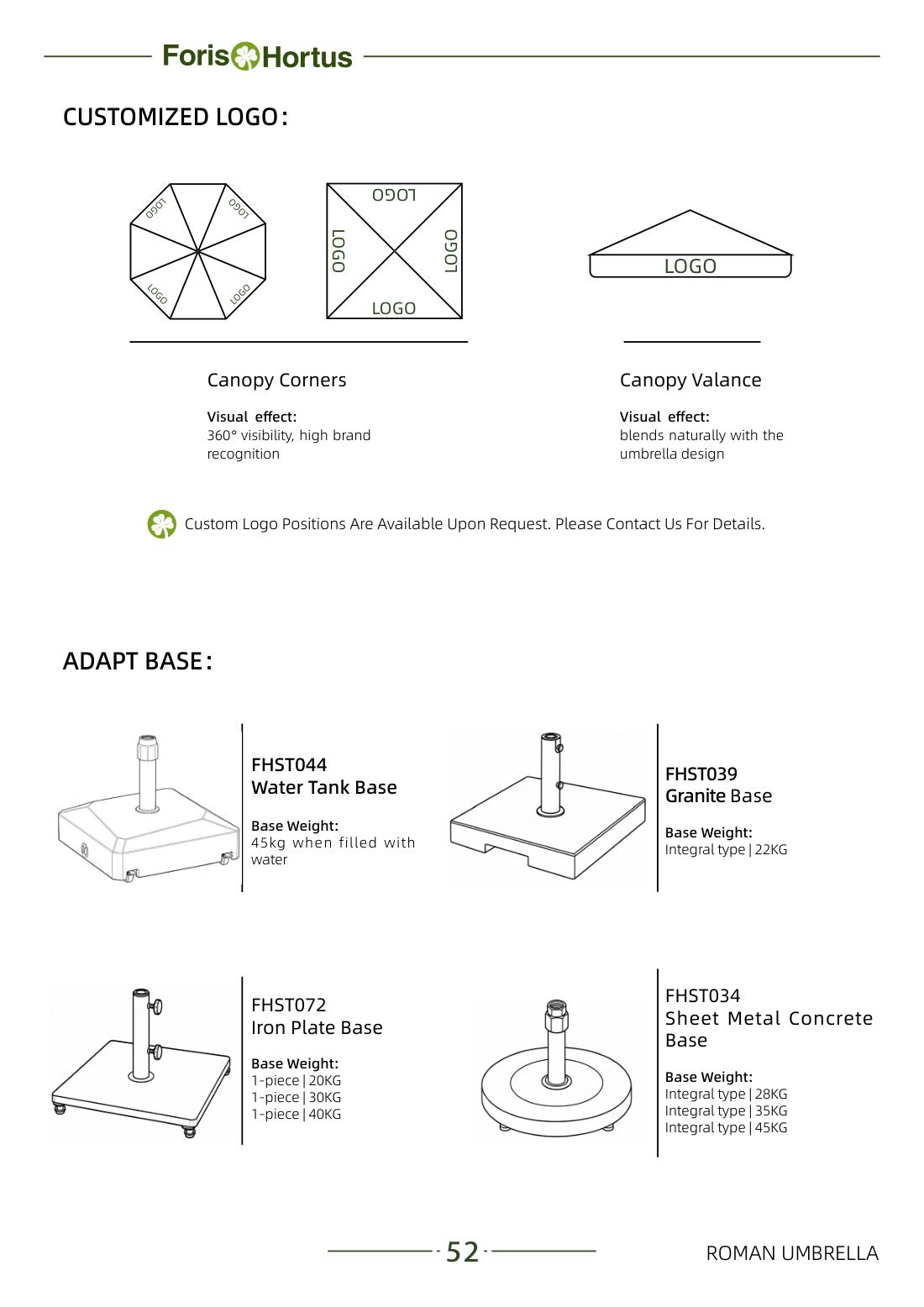 Foris Hortus umbrella catalog page 55