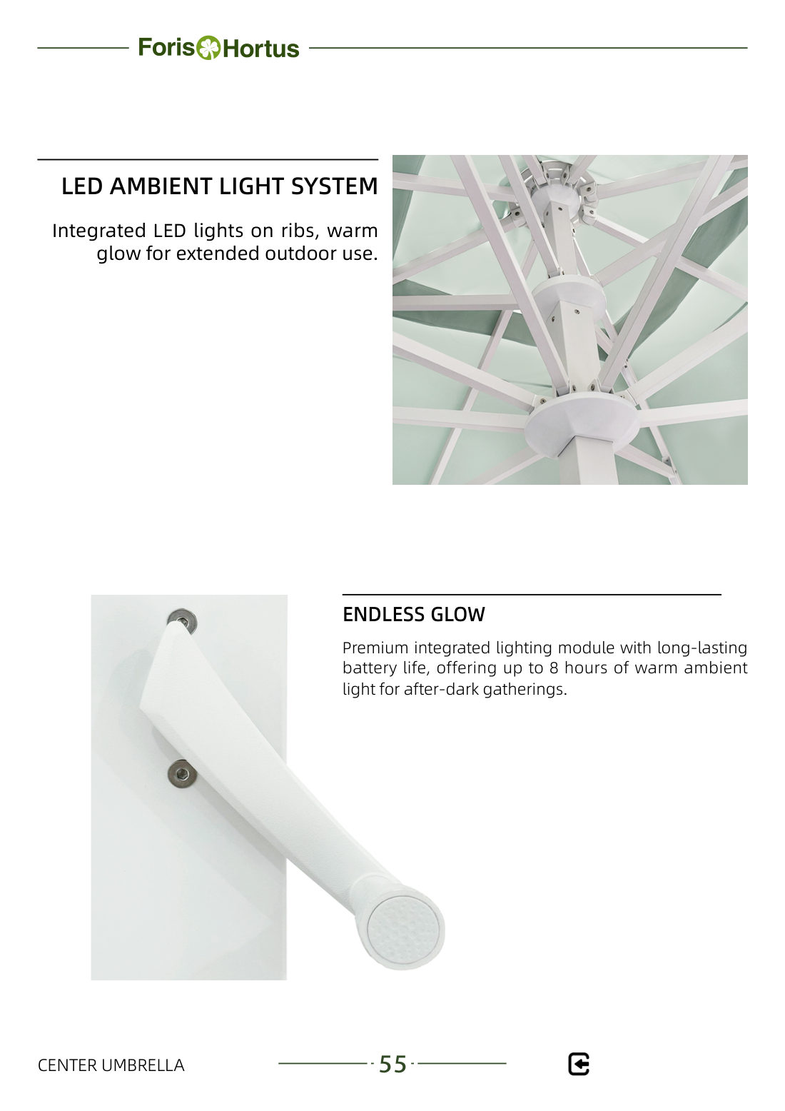 Foris Hortus umbrella catalog page 58