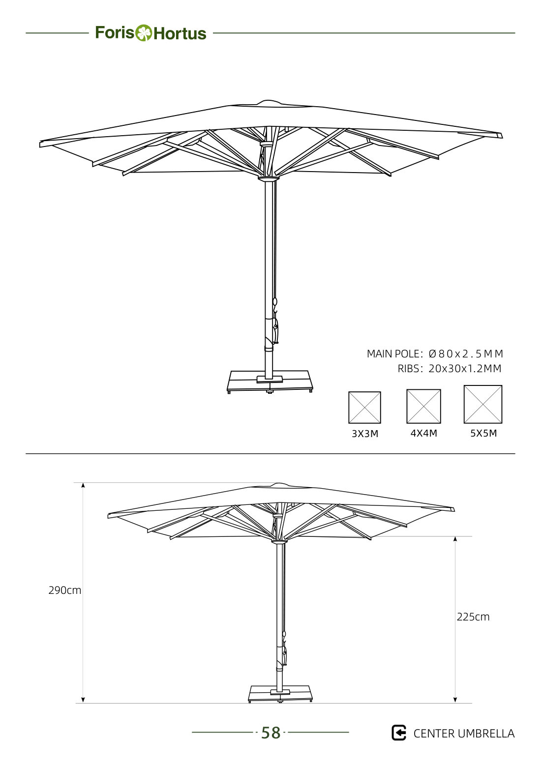 Foris Hortus umbrella catalog page 61