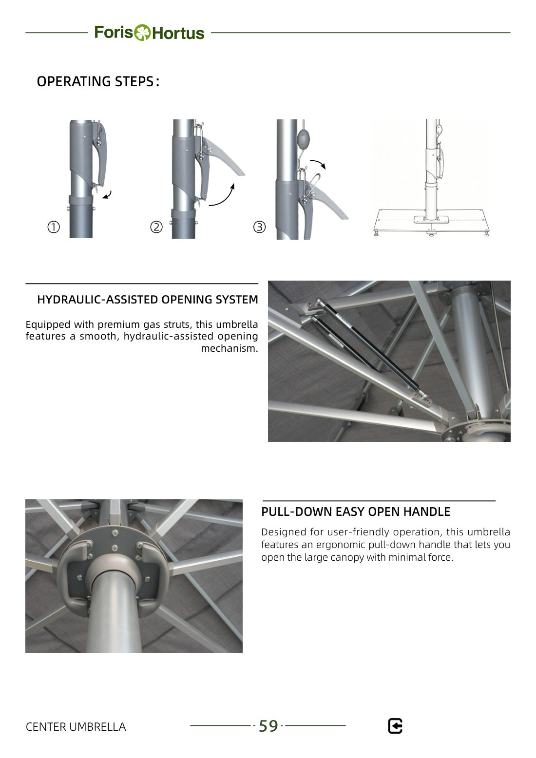 Foris Hortus umbrella catalog page 62