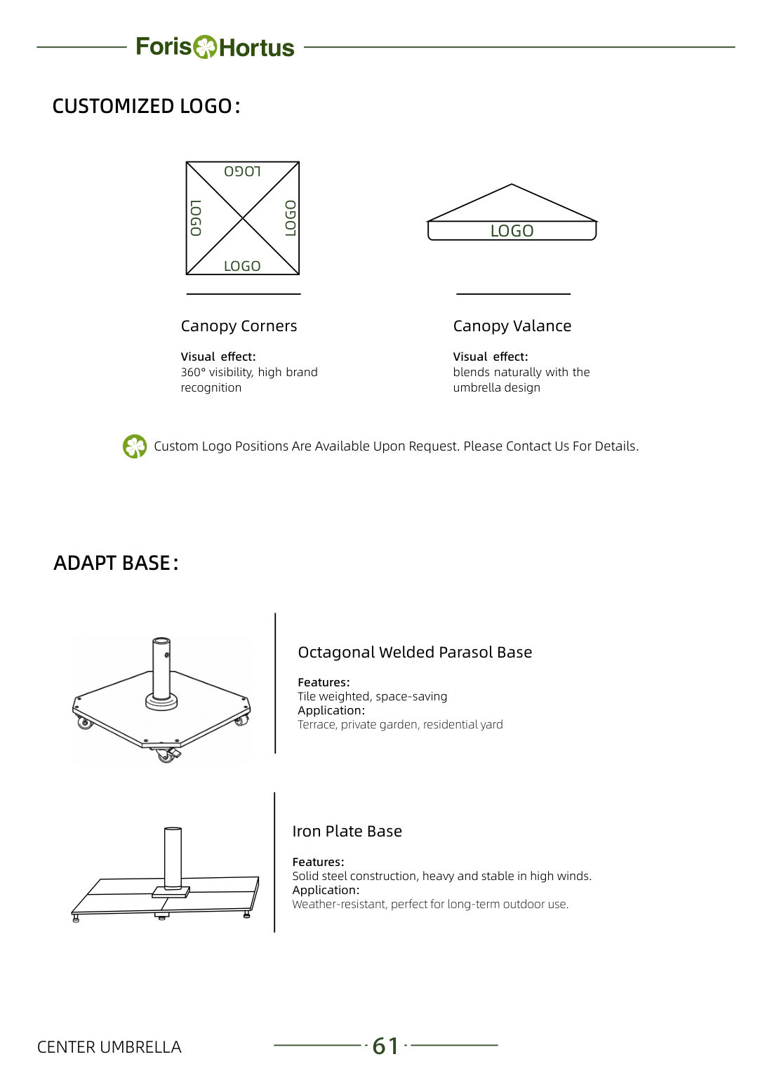 Foris Hortus umbrella catalog page 64