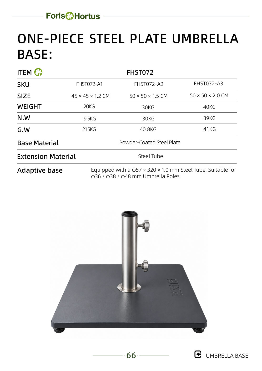 Foris Hortus umbrella catalog page 69