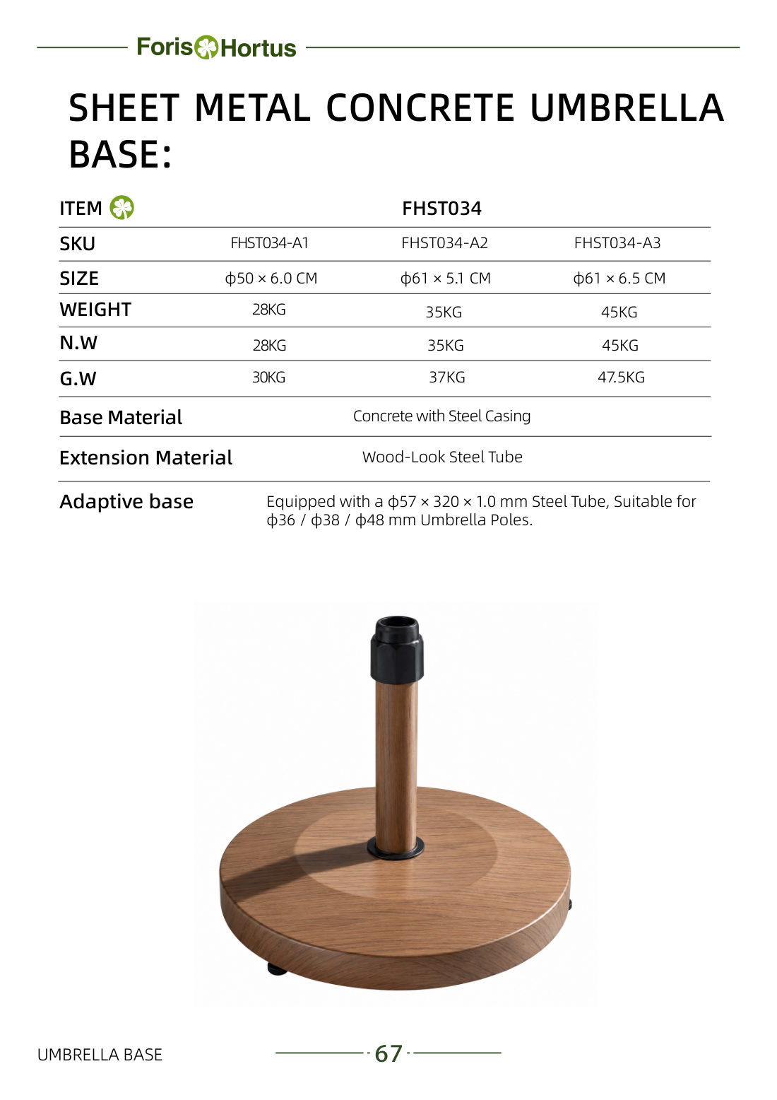 Foris Hortus umbrella catalog page 70