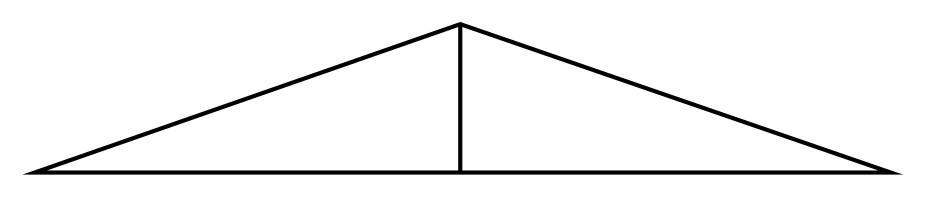 Single-tier canopy profile line drawing