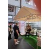 Hand-Woven Rope Hanging Chair with Solid Teak Top for Garden, Resort and Patio