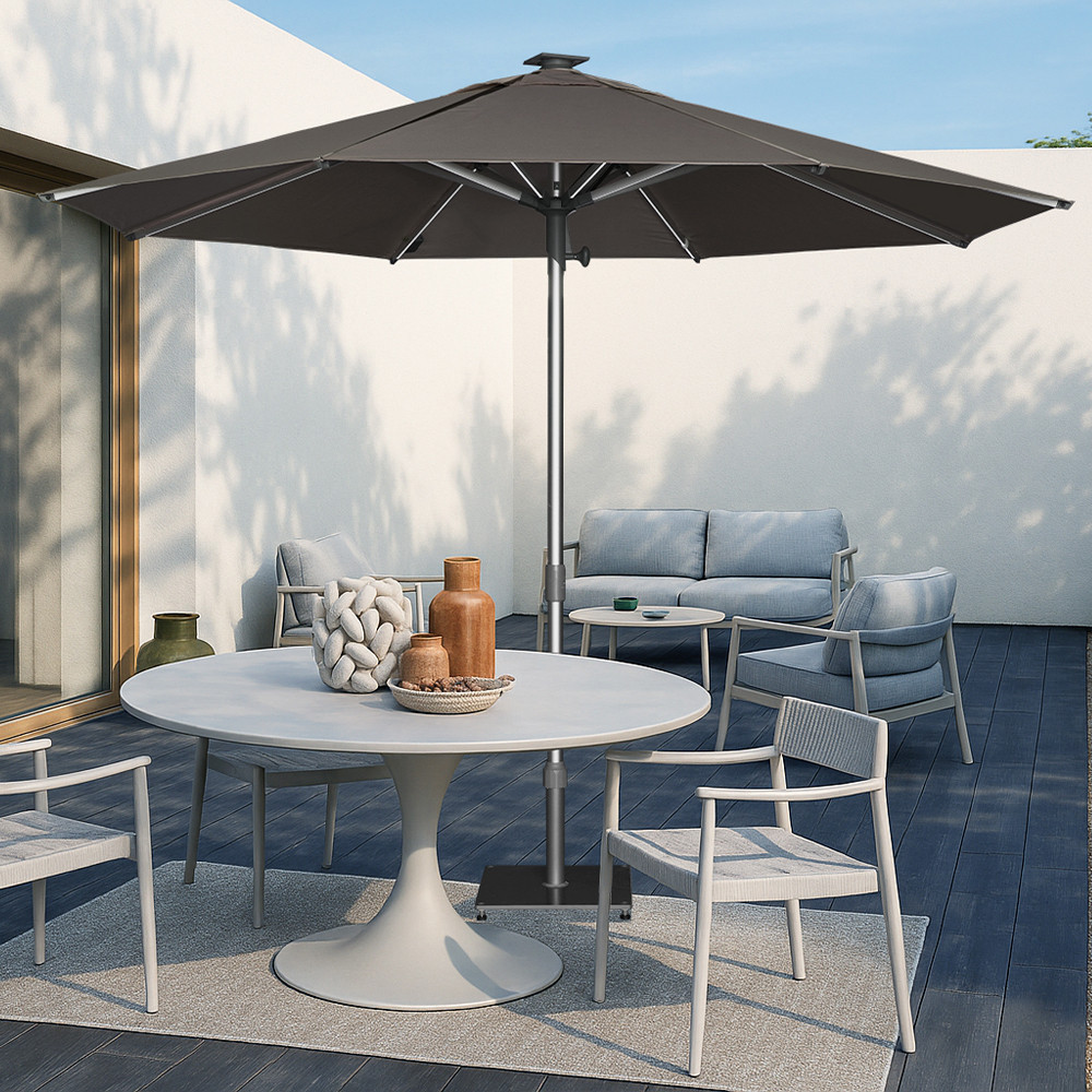 What size center pole umbrella do I need for my patio table?