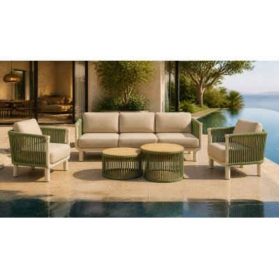 Rope Weave Aluminium Outdoor Sofa Set