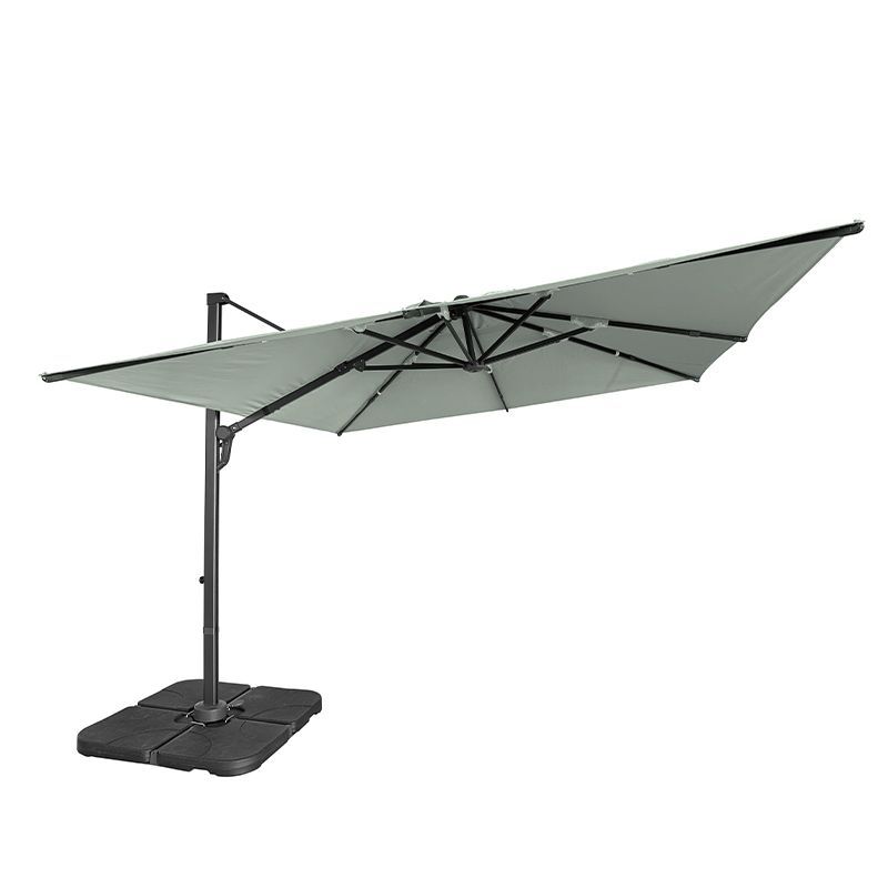 Three-part cantilever umbrella with a detachable aluminium structure