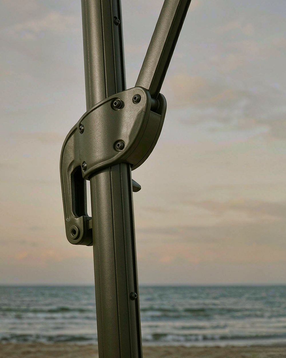Marine-grade aluminium frame used for UV-resistant canopies
