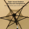 Tilted Patio Umbrella Fringe Tilt with Crank Handle and UV-Resistant Outdoor Shade