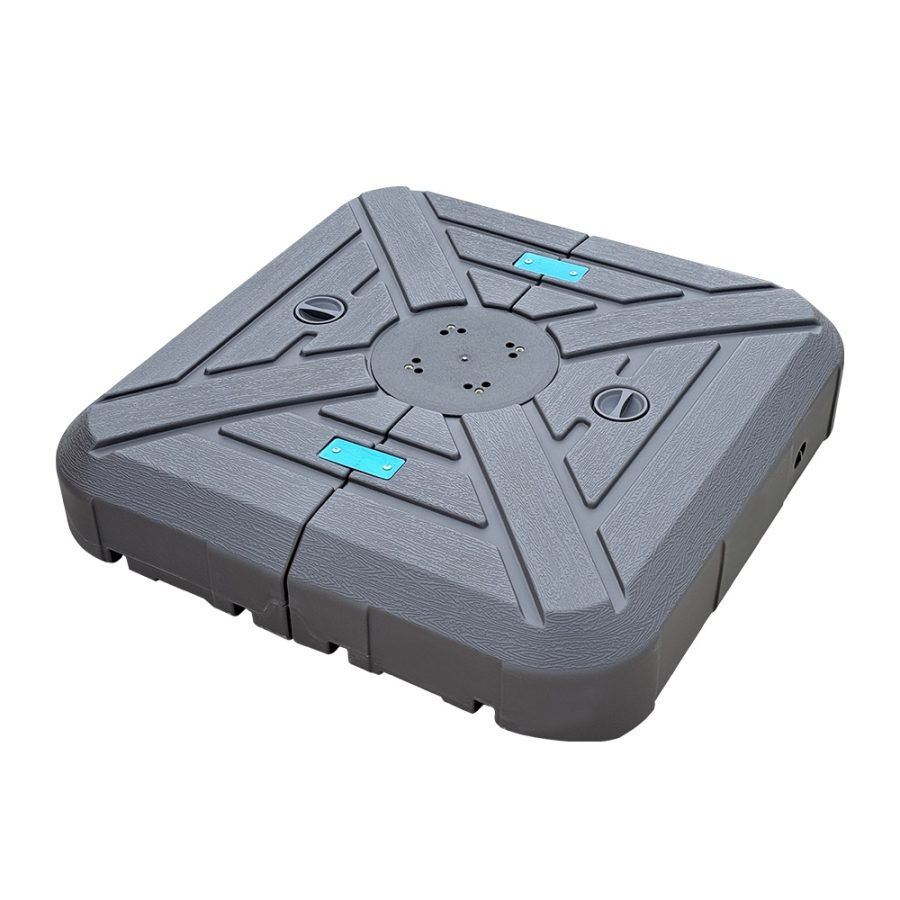 Heavy-duty fillable HDPE center pole umbrella base