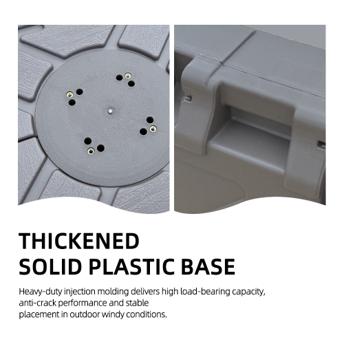 Heavy-Duty Fillable HDPE Parasol Base | Windproof Reinforced Square Umbrella Weight Bas