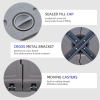 Heavy-Duty Fillable HDPE Parasol Base | Windproof Reinforced Square Umbrella Weight Bas