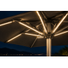 FHUM103 Premium Commercial Center Pole Umbrella | 4x4m Anodized Aluminum Outdoor Patio Umbrella with LED
