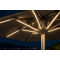 FHUM103 Premium Commercial Center Pole Umbrella | 4x4m Anodized Aluminum Outdoor Patio Umbrella with LED