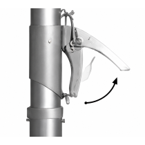FHUM103 Premium Commercial Center Pole Umbrella | 4x4m Anodized Aluminum Outdoor Patio Umbrella with LED