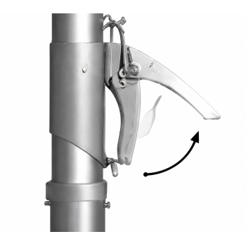 FHUM103 Premium Commercial Center Pole Umbrella | 4x4m Anodized Aluminum Outdoor Patio Umbrella with LED
