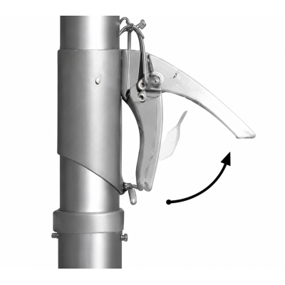 FHUM103 Premium Commercial Center Pole Umbrella | 4x4m Anodized Aluminum Outdoor Patio Umbrella with LED