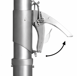 FHUM103 Premium Commercial Center Pole Umbrella | 4x4m Anodized Aluminum Outdoor Patio Umbrella with LED