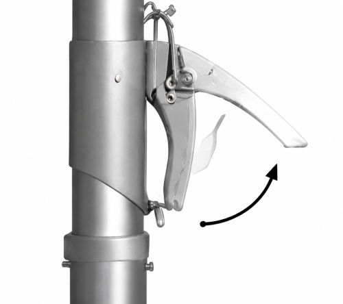FHUM103 Premium Commercial Center Pole Umbrella | 4x4m Anodized Aluminum Outdoor Patio Umbrella with LED