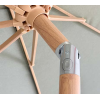 FHUM076 Wood-Grain Aluminum Tilt Center Pole Outdoor Umbrella | 3M Round with LED Light Option