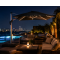 FHUM052 (S) Roman Side Pole Umbrella with 360° Rotation, Optional LED & Double Canopy, Natural Anodized Aluminum, Up to 3×4M