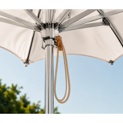 FHUM086 Wind-Optimized Aluminum Center Pole Outdoor Umbrella | Granite Base