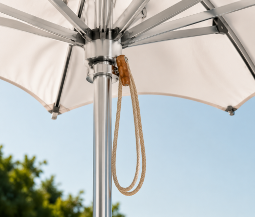 FHUM086 Wind-Optimized Aluminum Center Pole Outdoor Umbrella | Granite Base