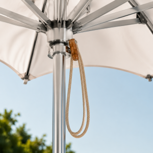 FHUM086 Wind-Optimized Aluminum Center Pole Outdoor Umbrella | Granite Base